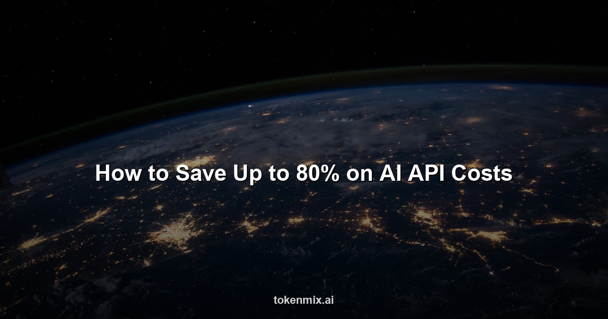 How to Save Up to 80% on AI API Costs